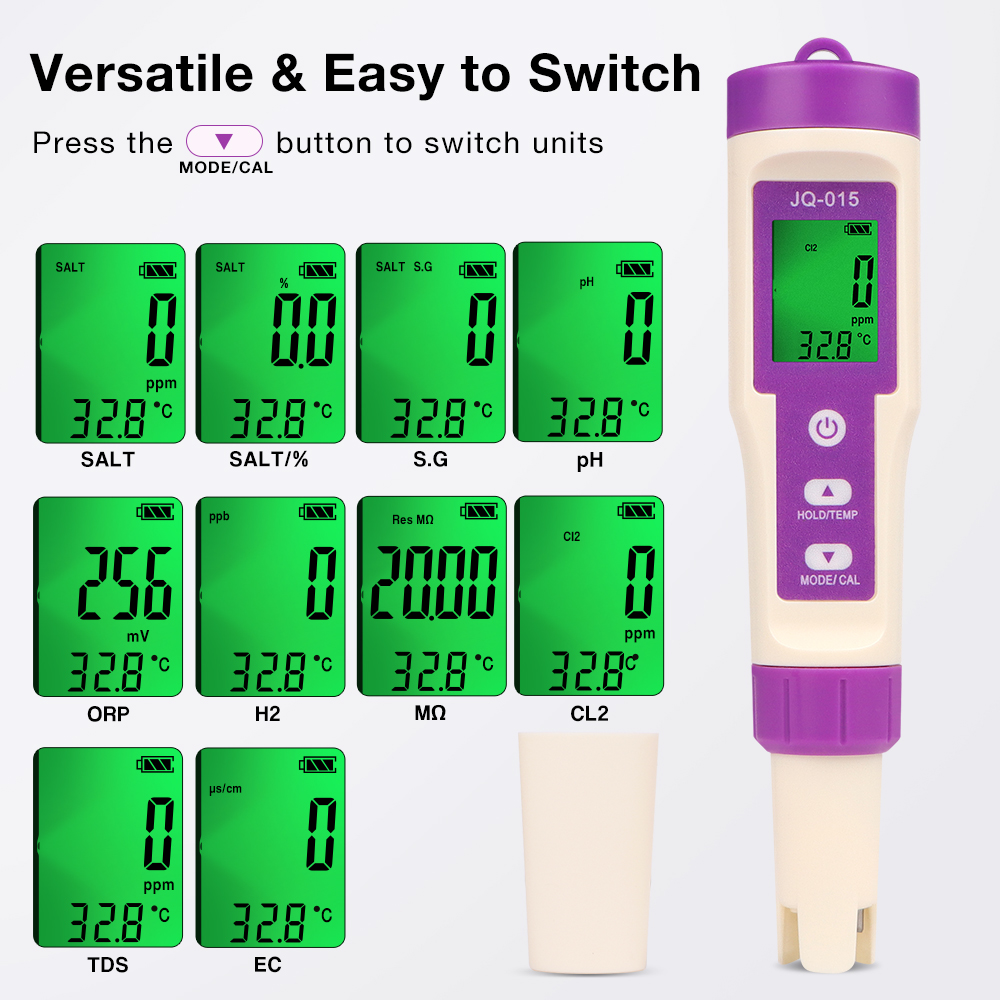 10 In 1 Water Quality Tester C - Ph Meter Digital Water Tester ulasan dan harga